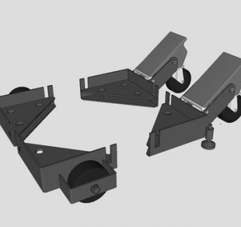 四角移动滑轮SU模型下载_sketchup草图大师SKP模型
