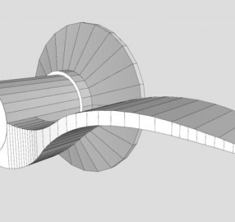 金属杠杆门把手SU模型下载_sketchup草图大师SKP模型