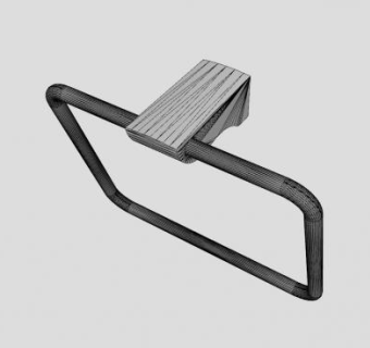 毛巾环架SU模型下载_sketchup草图大师SKP模型