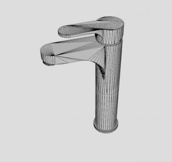 单孔加高型水龙头SU模型下载_sketchup草图大师SKP模型