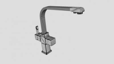 单手柄厨房龙头SU模型下载_sketchup草图大师SKP模型