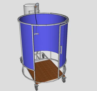 现代移动淋浴SU模型下载_sketchup草图大师SKP模型