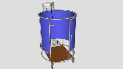 现代移动淋浴SU模型下载_sketchup草图大师SKP模型