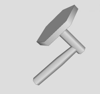 六角底座门把手SU模型下载_sketchup草图大师SKP模型