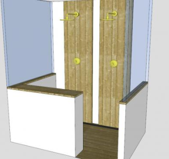 双人淋浴淋浴器SU模型下载_sketchup草图大师SKP模型