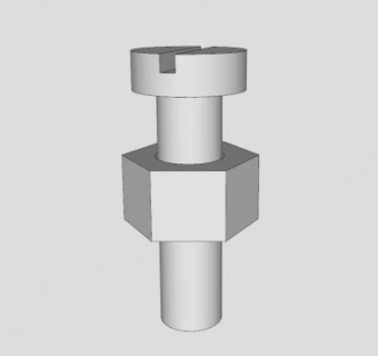 螺母和螺栓SU模型下载_sketchup草图大师SKP模型