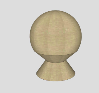球型木制门把手SU模型下载_sketchup草图大师SKP模型