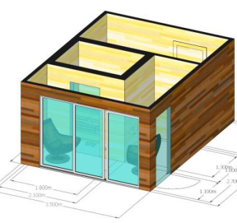 小花园桑拿房SU模型下载_sketchup草图大师SKP模型