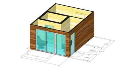 小花园桑拿房SU模型下载_sketchup草图大师SKP模型