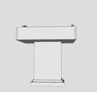 白色水槽SU模型下载_sketchup草图大师SKP模型