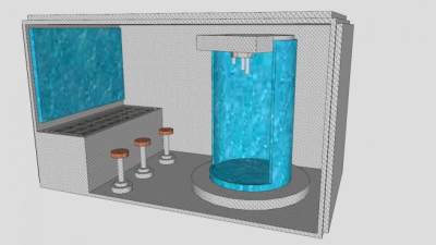 丽水洗脑浴SU模型下载_sketchup草图大师SKP模型