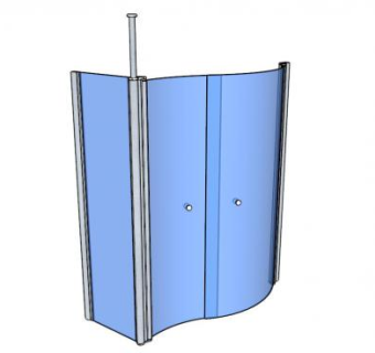 单间浴室淋浴房SU模型下载_sketchup草图大师SKP模型