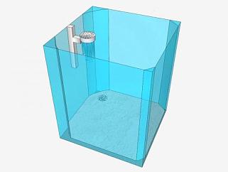 玻璃淋浴房SU模型下载_sketchup草图大师SKP模型