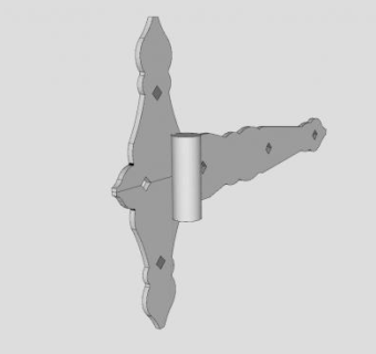 丁字铰链SU模型下载_sketchup草图大师SKP模型
