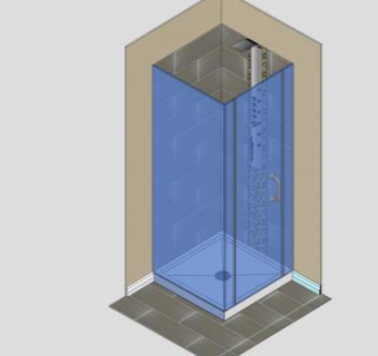 卫生间瓷砖淋浴SU模型下载_sketchup草图大师SKP模型