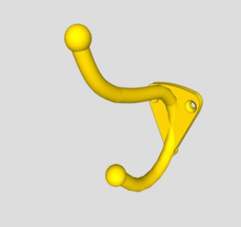 衣帽钩SU模型下载_sketchup草图大师SKP模型