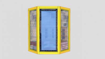 黄色浴室桑拿室SU模型下载_sketchup草图大师SKP模型