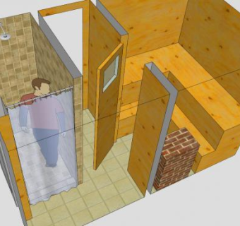卫生间浴室桑拿房SU模型下载_sketchup草图大师SKP模型