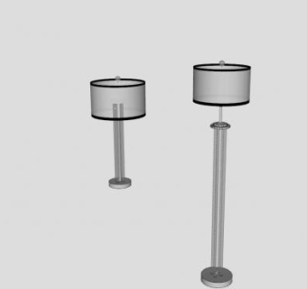 落地灯和台灯SU模型下载_sketchup草图大师SKP模型