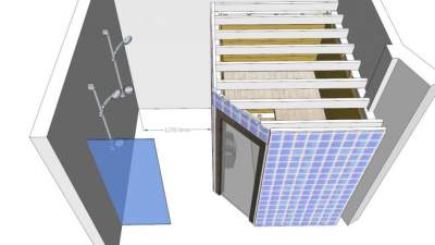 浴室双人桑拿SU模型下载_sketchup草图大师SKP模型