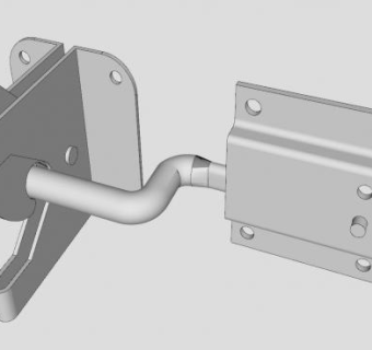 重力式门闩SU模型下载_sketchup草图大师SKP模型
