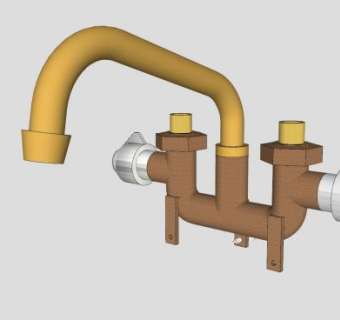 水槽水龙头SU模型下载_sketchup草图大师SKP模型