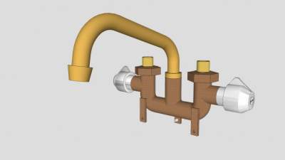 水槽水龙头SU模型下载_sketchup草图大师SKP模型
