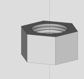 六角螺丝帽SU模型下载_sketchup草图大师SKP模型
