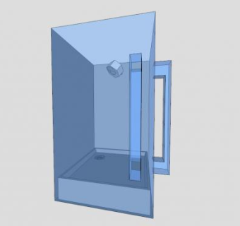 卫生间玻璃淋浴器SU模型下载_sketchup草图大师SKP模型