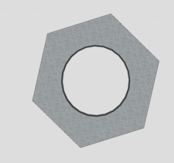 六角边螺母SU模型下载_sketchup草图大师SKP模型