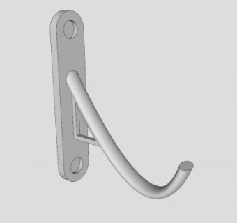 金属壁钩SU模型下载_sketchup草图大师SKP模型