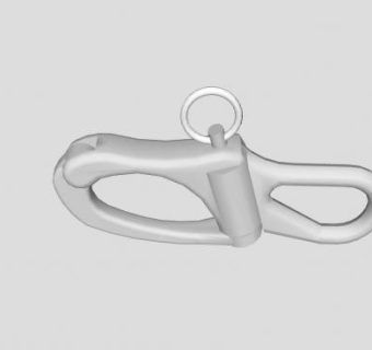 不锈钢弹簧卸扣SU模型下载_sketchup草图大师SKP模型