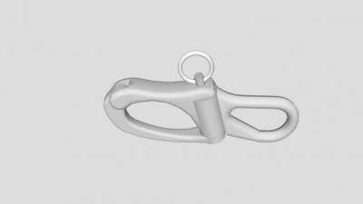 不锈钢弹簧卸扣SU模型下载_sketchup草图大师SKP模型