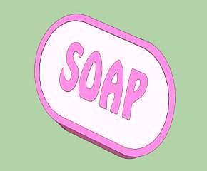 粉红色肥皂洗涤日用SU模型下载_sketchup草图大师SKP模型