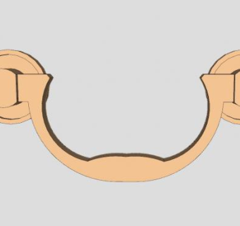 黄铜抽屉拉SU模型下载_sketchup草图大师SKP模型