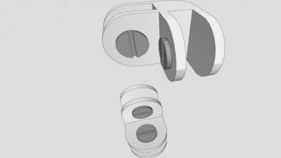 玻璃连接器SU模型下载_sketchup草图大师SKP模型