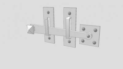 老式门栓SU模型下载_sketchup草图大师SKP模型