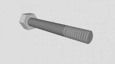 六角螺栓SU模型下载_sketchup草图大师SKP模型