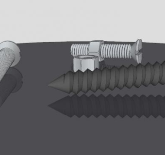 螺丝螺母SU模型下载_sketchup草图大师SKP模型