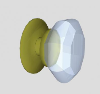 黄铜门把手SU模型下载_sketchup草图大师SKP模型