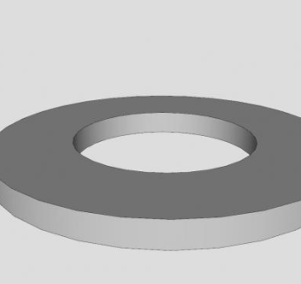1英寸平垫圈SU模型下载_sketchup草图大师SKP模型