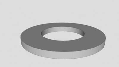 1英寸平垫圈SU模型下载_sketchup草图大师SKP模型