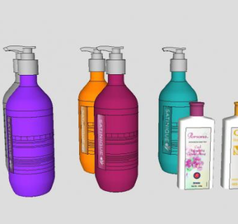 安利香波蜜沐浴露SU模型下载_sketchup草图大师SKP模型