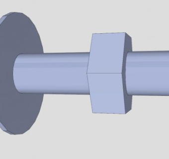 带螺母的螺栓SU模型下载_sketchup草图大师SKP模型