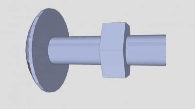 带螺母的螺栓SU模型下载_sketchup草图大师SKP模型