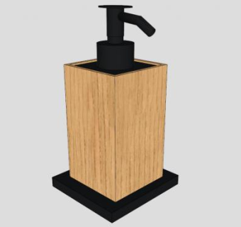 实木洗发水分发器SU模型下载_sketchup草图大师SKP模型