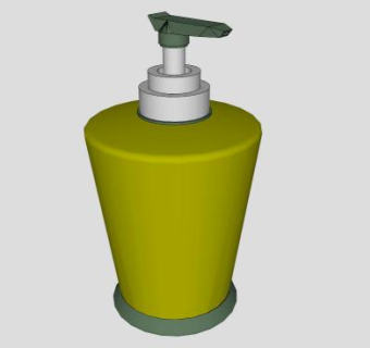 洗涤黄色肥皂碟SU模型下载_sketchup草图大师SKP模型
