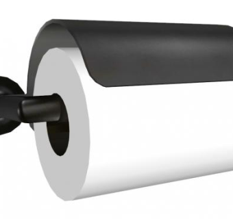 黑色薄型黑厕所纸支架SU模型下载_sketchup草图大师SKP模型