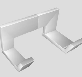 卫浴小件钩架SU模型下载_sketchup草图大师SKP模型