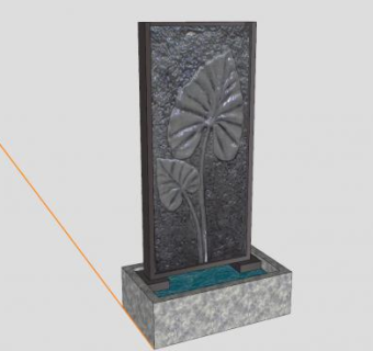 欧式叶片面板喷泉SU模型下载_sketchup草图大师SKP模型